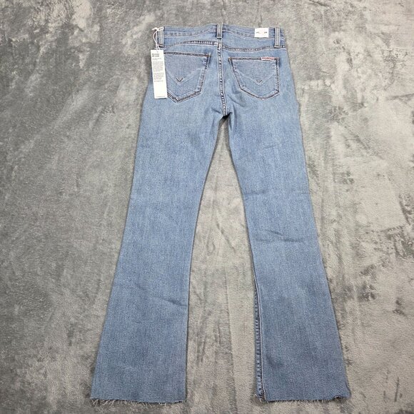 Hudson Jeans Womens 24 Blue Love Crop Bootcut Raw Hem Stretch Preppy Denim NEW - Picture 5 of 10